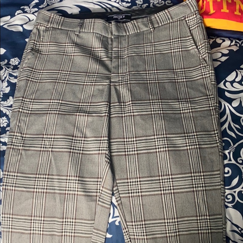 Forever 21 plaid woven pants
